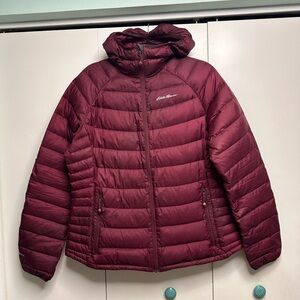 Eddie Bauer Burgundy Puffer Coat